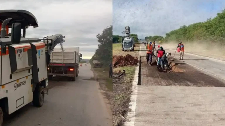 Después de casi tres años de gestión, LLA celebra la iluminación de un puente y el bacheo de dos kilómetros de ruta