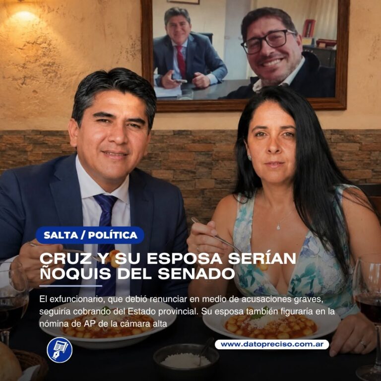 Cruz y su esposa serian ñoquis del Senado