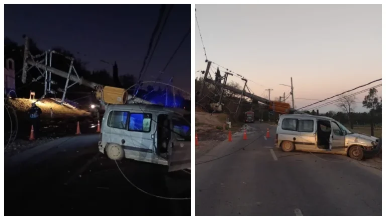 Choque contra una columna dejó sin luz a La Caldera, La Calderilla y Campo Alegre