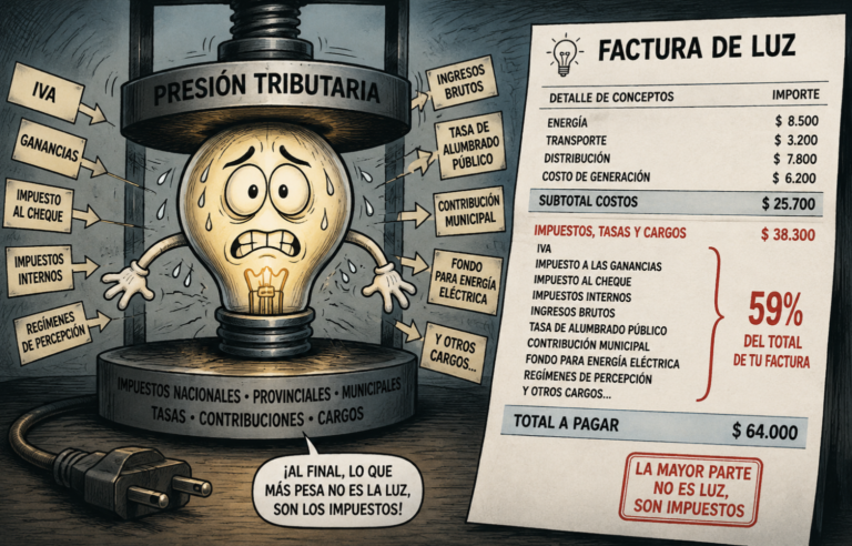 Los impuestos en una factura de EDESA son más de 65% del monto final