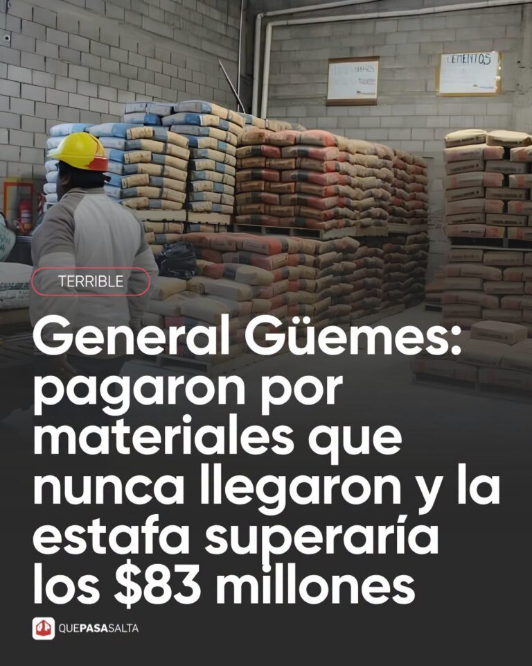 GENERAL GÜEMES: PAGARON POR MATERIALES QUE NUNCA LLEGARON Y LA ESTAFA SUPERARÍA LOS $83 MILLONES